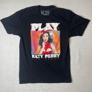 Katy Perry PLAY Las Vegas Tour Concert Black T Shirt Mens Medium‎ 2022